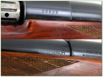 Weatherby Mark V Custom Shop 300 Wby Mag Early German 24” 1961 - Image 4 of 4