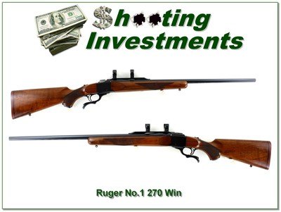 Ruger No. 1 B Standard 270 Win Red Pad 26” Rifle w Rings 1978 - Image 1 of 4