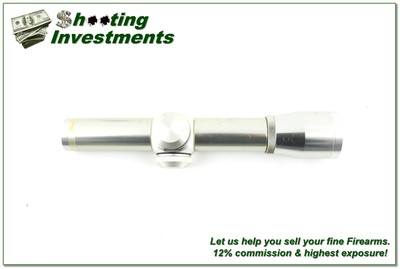 Nikon Pre Monarch 2x20mm Stainless Silver Japan Handgun Scope w Duplex Reticle and Covers - Image 3 of 4