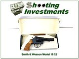 Smith & Wesson Model 18-4 22 LR 4” Blued Revolver NNIB - 1 of 4