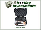 Glock 43 9mm 3.41” Semi Auto Pistol w Trijicon Sites and Box and Extra Magazine - Image 1 of 4