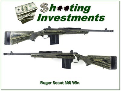 Ruger Gunsite Scout 308 Win Rare LH Laminate 16.5” Rifle 2012 Excellent - Image 1 of 4