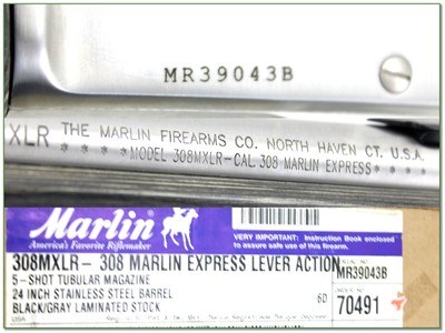 Marlin 308MXLR 308 Marlin Stainless Laminate 24” Lever Rifle ANIB - Image 4 of 4