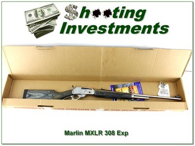 Marlin 308MXLR 308 Marlin Stainless Laminate 24” Lever Rifle ANIB - Image 1 of 4