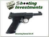 Browning Nomad 22 LR 4.5” Semi Auto Pistol Belgium 1967 Excellent - 1 of 4
