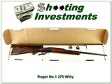 Ruger No. 1 270 Wby Red Pad 26” Rifle w Box Excellent Wood 1987 - Image 1 of 4