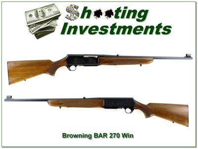 Browning BAR 270 Win Grade II Belgium 22” 1970 Rifle - Image 1 of 4