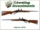 Ruger No. 1 V 22 PPC Varminter 24” HB Rifle w Rings 1994 Rare - 1 of 4