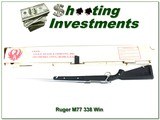 Ruger M77 338 Win Mag Stainless Skeleton Zytel Stock w Box 1996 - Image 1 of 4