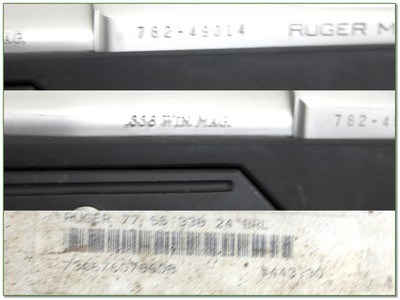 Ruger M77 338 Win Mag Stainless Skeleton Zytel Stock w Box 1996 - Image 4 of 4