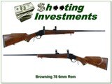Browning Model 78 6mm Rem 26” Octagonal Rifle w Rings Like New XX Wood! - 1 of 4