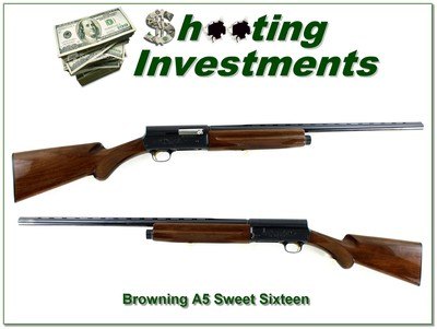 Browning A5 Sweet Sixteen 16 Ga Shotgun w 26” VR Invector Barrel - Image 1 of 4