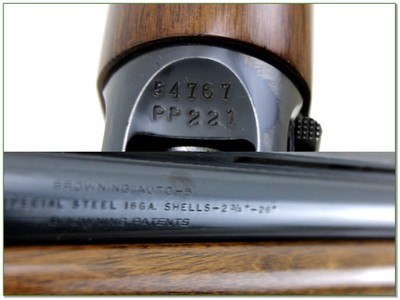 Browning A5 Sweet Sixteen 16 Ga Shotgun w 26” VR Invector Barrel - Image 4 of 4
