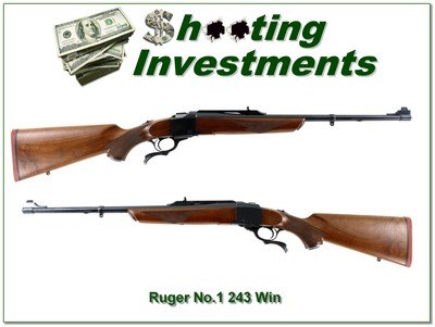 Ruger No. 1 A Light Sporter 243 Win Red Pad 22” 1985 Near New - Image 1 of 4
