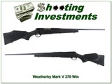 Weatherby Mark V 270 Win 6 Lug Lightweight Synthetic 24” Rifle