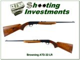 Browning Auto ATD 22 LR Belgium Early Thumbwheel 19” Rifle Excellent - 1 of 4