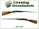 AYA No. 2 Sidelock 12 Ga SXS Engraved Case Color 28” M / F Shotgun