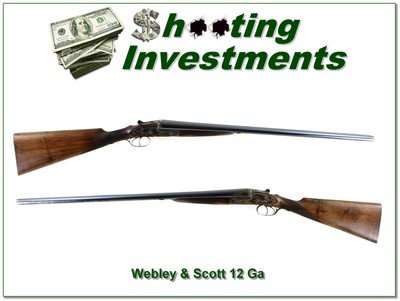Webley & Scott Sidelock 12 Ga SXS Engraved Case Color 28” IC / M Excellent - Image 1 of 4