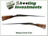 Webley & Scott Sidelock 12 Ga SXS Engraved Case Color 28” IC / M Excellent - Image 1 of 4