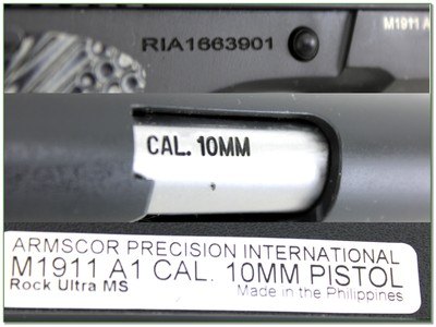 Rock Island Armory M1911 A1 Ultra MS 10mm Tact II 4” Pistol LNIB - Image 4 of 4