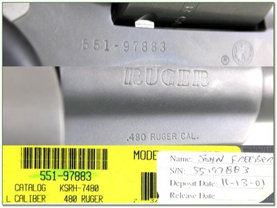 Ruger Super Redhawk Rare Target Grey 480 Ruger 7.5” Revolver LNIB - Image 4 of 4