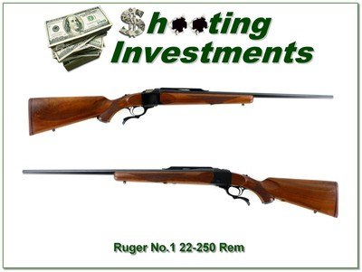 Ruger No. 1 22-250 Rem Pre Warning Red Pad 26” Rifle 1971 - Image 1 of 4
