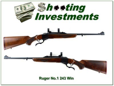 Ruger No. 1 243 Win Tropical 22” Red Pad 1979 Rifle - Image 1 of 4