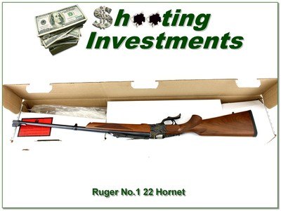 Ruger No. 1 A Light Sporter 22 Hornet 22” Case Color NIB w Rings Unfired - Image 1 of 4