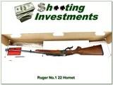 Ruger No. 1 A Light Sporter 22 Hornet 22” Case Color NIB w Rings Unfired - Image 1 of 4