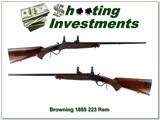 Browning Model 1885 Low Wall 223 Rem 24” Octagonal Rifle Like New - 1 of 4