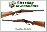 Ruger No. 1 S 450 Marlin 20” Rifle 2017 Like New Rare!