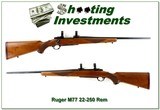 Ruger M77 22-250 Rem Red Pad 22” Rifle w Rings 1984 - 1 of 4
