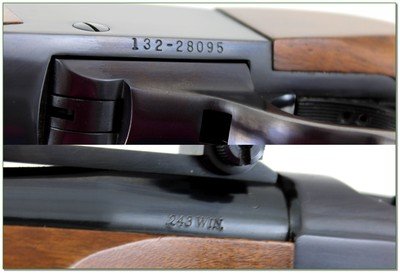 Ruger No. 1 B 243 Win 26” Rifle Red Pad w Rings 1981 Excellent - Image 4 of 4