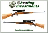 Sako Riihimaki 222 Rem 23.75” Rifle w Bausch & Lomb 2.5-8x Scope Excellent