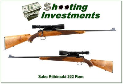 Sako Riihimaki 222 Rem 23.75” Rifle w Bausch & Lomb 2.5-8x Scope Excellent - Image 1 of 4