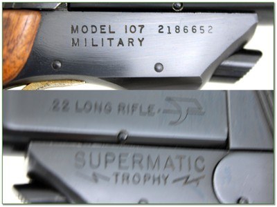 High Standard Model 107 Military Supermatic Trophy 22 LR 7.25” Target Pistol - Image 4 of 4