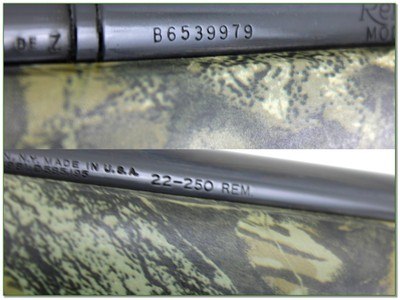 Remington Model 700 BDL Varmint Special 22-250 Rifle 24” HB 1984 w Camo Stock - Image 4 of 4