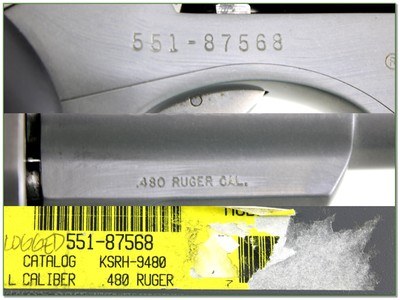 Ruger Super Redhawk Rare Target Grey 480 Ruger 9.5” Revolver w Box - Image 4 of 4