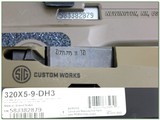 Sig Sauer P320 DH3 Custom Works 9mm Coyote Tan w Case, Light, and 4 Mags - Image 4 of 4