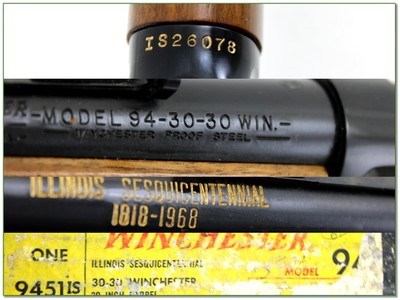 Winchester Model 94 Illinois Sesquicentennial 30-30 unfired in box! - Image 4 of 4
