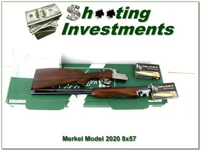 Merkel Model 2020 8x57 JRS O/U 24” Double Rifle w Box and Ammo Excellent - Image 1 of 4