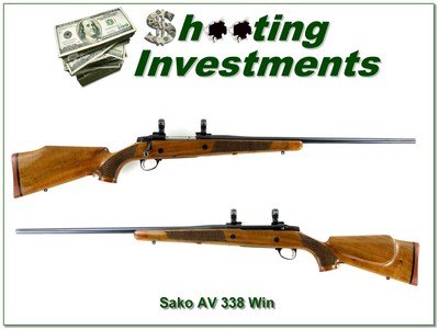 Sako AV Deluxe 338 Win Mag Finland Made w 24.5” Barrel and Rings - Image 1 of 4
