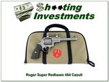 Ruger Super Redhawk 454 Casull Target Grey 7.5” Revolver w Case and Rings - Image 1 of 4