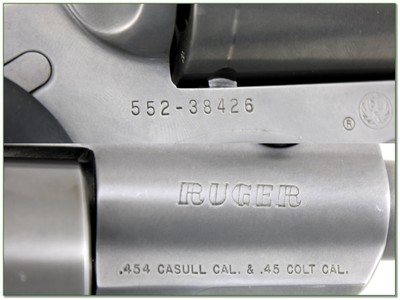 Ruger Super Redhawk 454 Casull Target Grey 7.5” Revolver w Case and Rings - Image 4 of 4