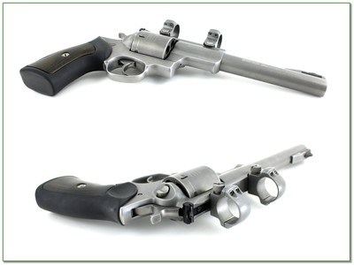 Ruger Super Redhawk 454 Casull Target Grey 7.5” Revolver w Case and Rings - Image 3 of 4