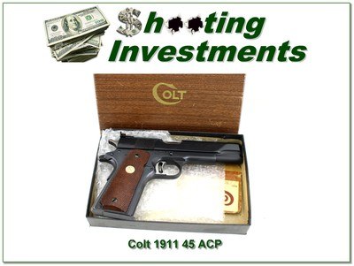 Colt Gold Cup National Match Mark IV Series 70 1911 45 ACP 5” w Box - Image 1 of 4