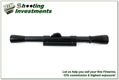 Vintage Weaver 4x 3/4” 22 Tip Off C4 Rimfire Rifle Scope USA w Fine Reticle