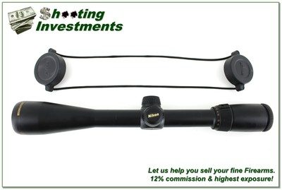 Nikon Buckmaster 4.5-14x40mm Matte Rifle Scope w AO, Covers, And BDC Reticle - Image 1 of 4