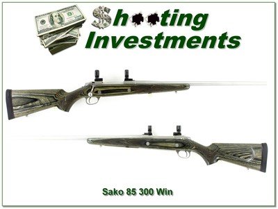Sako Model 85 L Grey Wolf 300 Win Mag Laminate Stainless 24” Rifle Excellent - Image 1 of 4