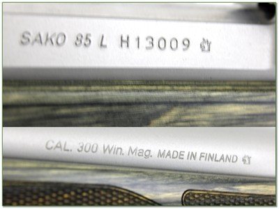 Sako Model 85 L Grey Wolf 300 Win Mag Laminate Stainless 24” Rifle Excellent - Image 4 of 4